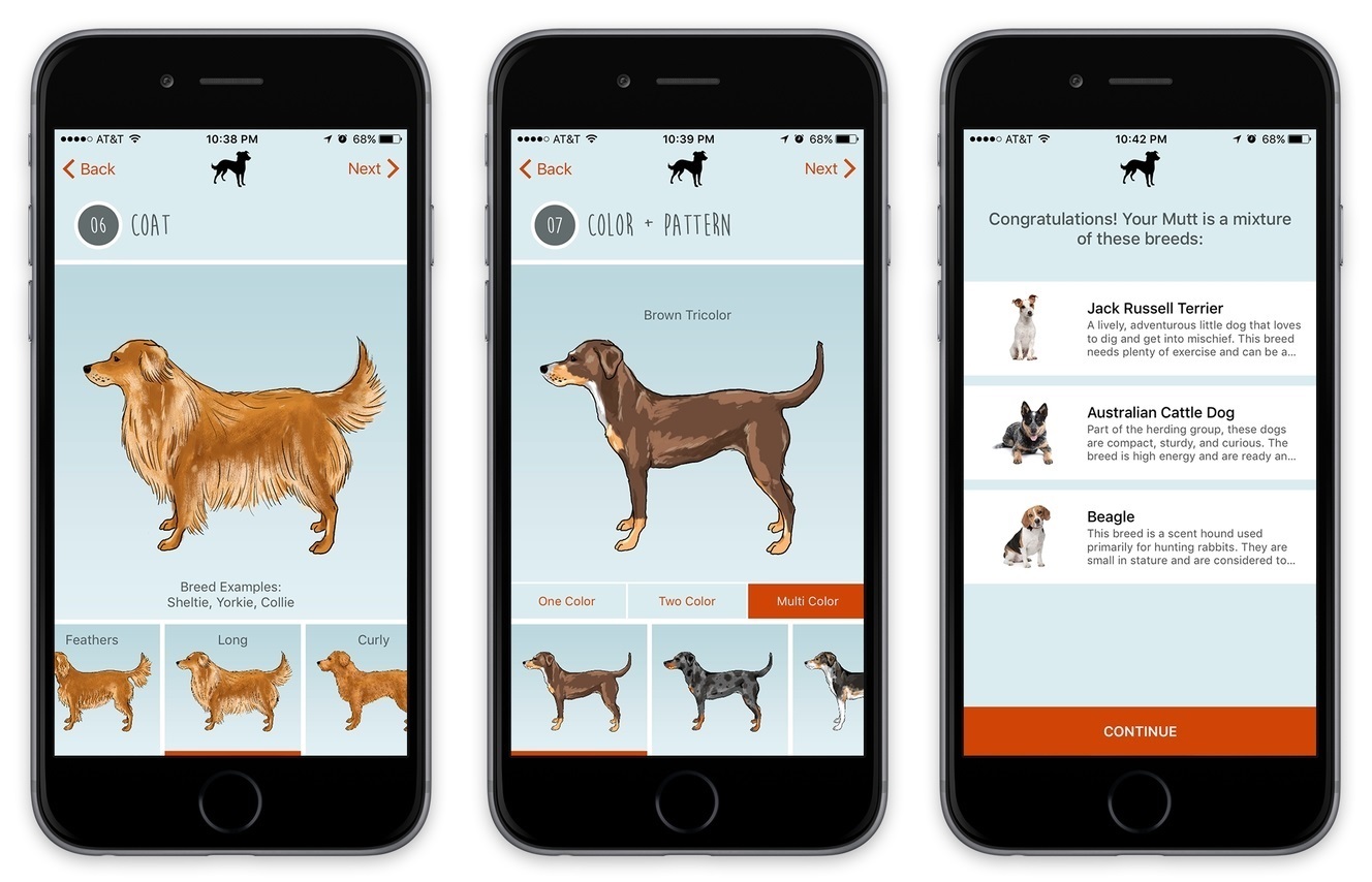 What's My Mutt? IOS-en elérhető alkalmazás 