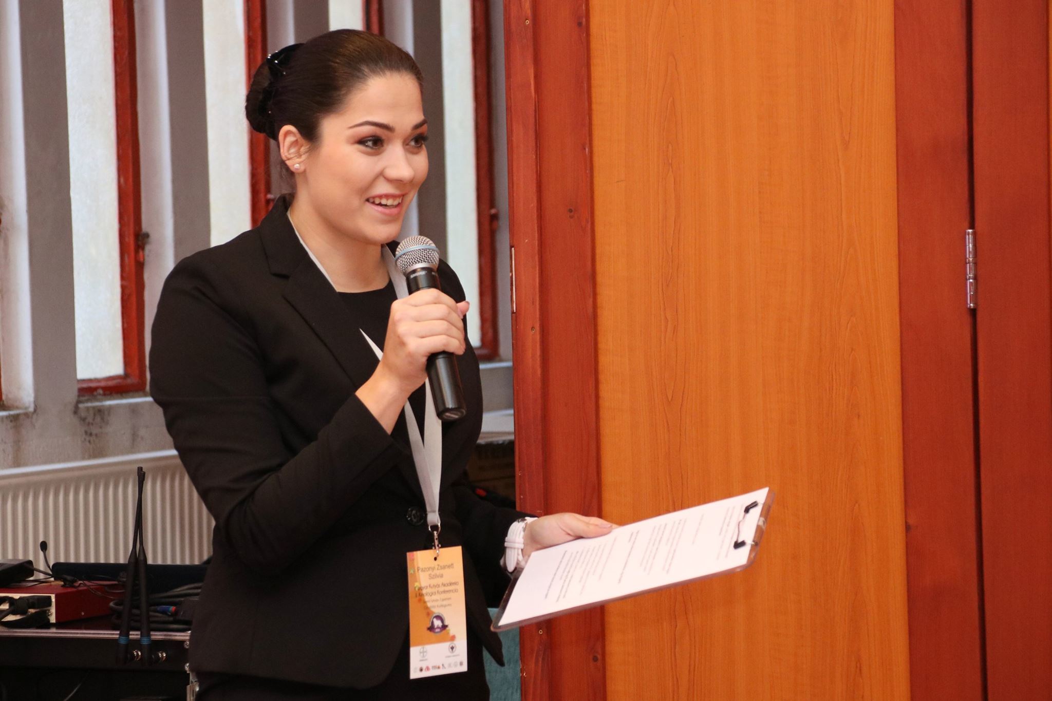 A Konferencia főszervezője, Pazonyi Zsanett