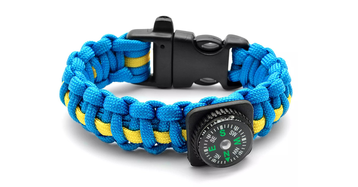 Paracord karkötő - iránytűvel a kutyás túrákhoz is ideális!