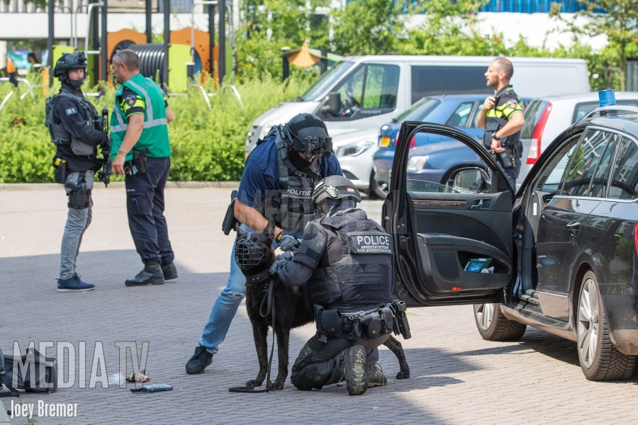 A sebesült rendőrkutyát a helyszínen azonnal ellátták
