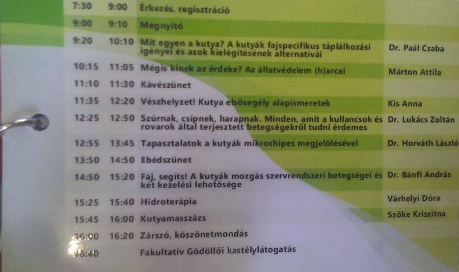 A konferencia programja