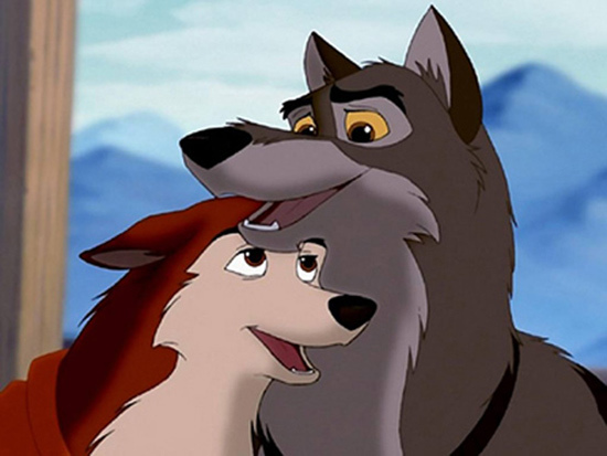 Balto és Jenna a Disney-rajzfilmben