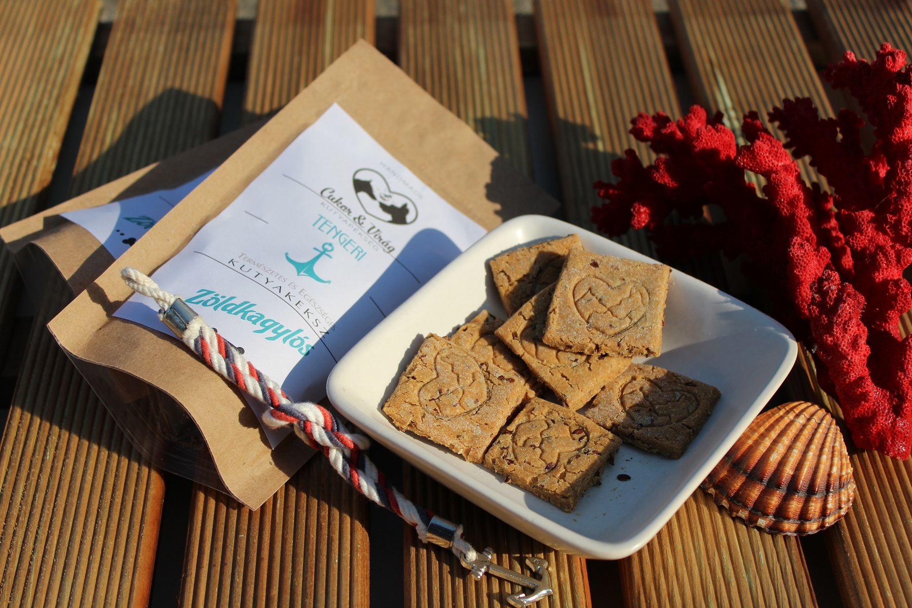 Zöldkagylós keksz - Cukor & Virág Kutyapékség