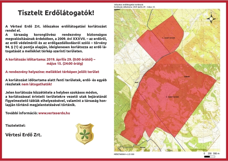 Gánt községtől északra eső területeken korlátozzák az erdőlátogatást