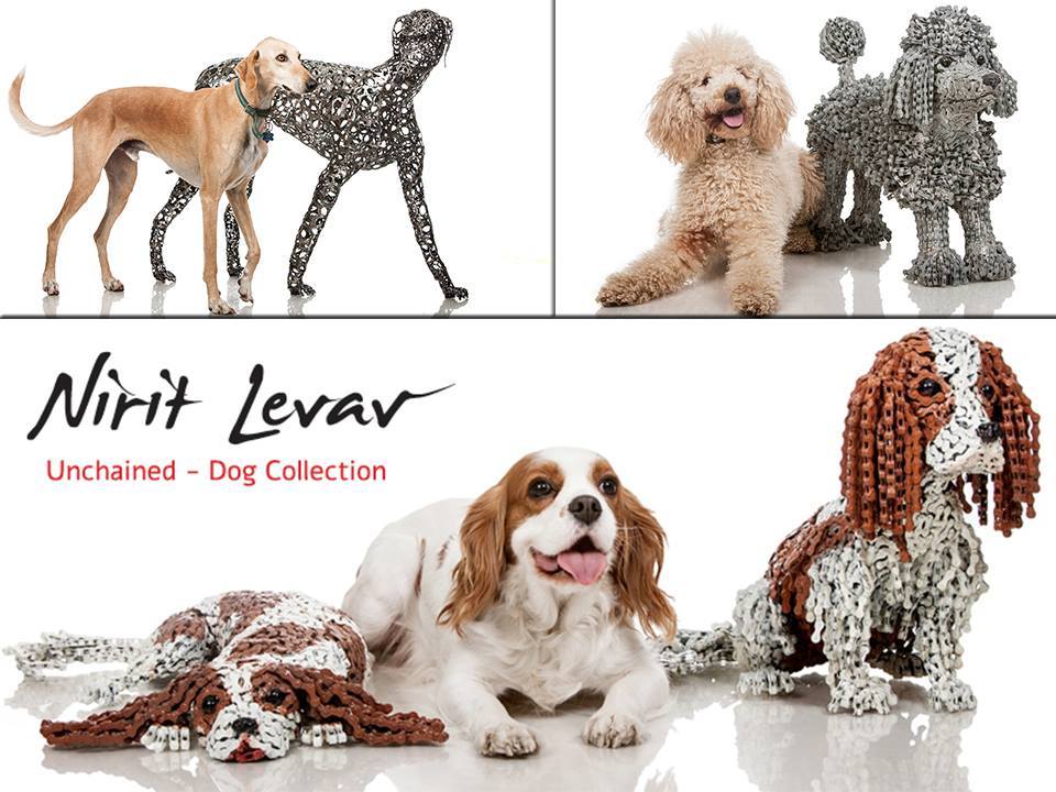 Az Unchained kollekció - Nirit Levav bicikli alkatrészekből készült szobrai