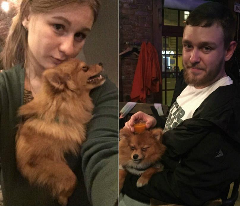 A folyóból kimentett Bulochka és gazdijai