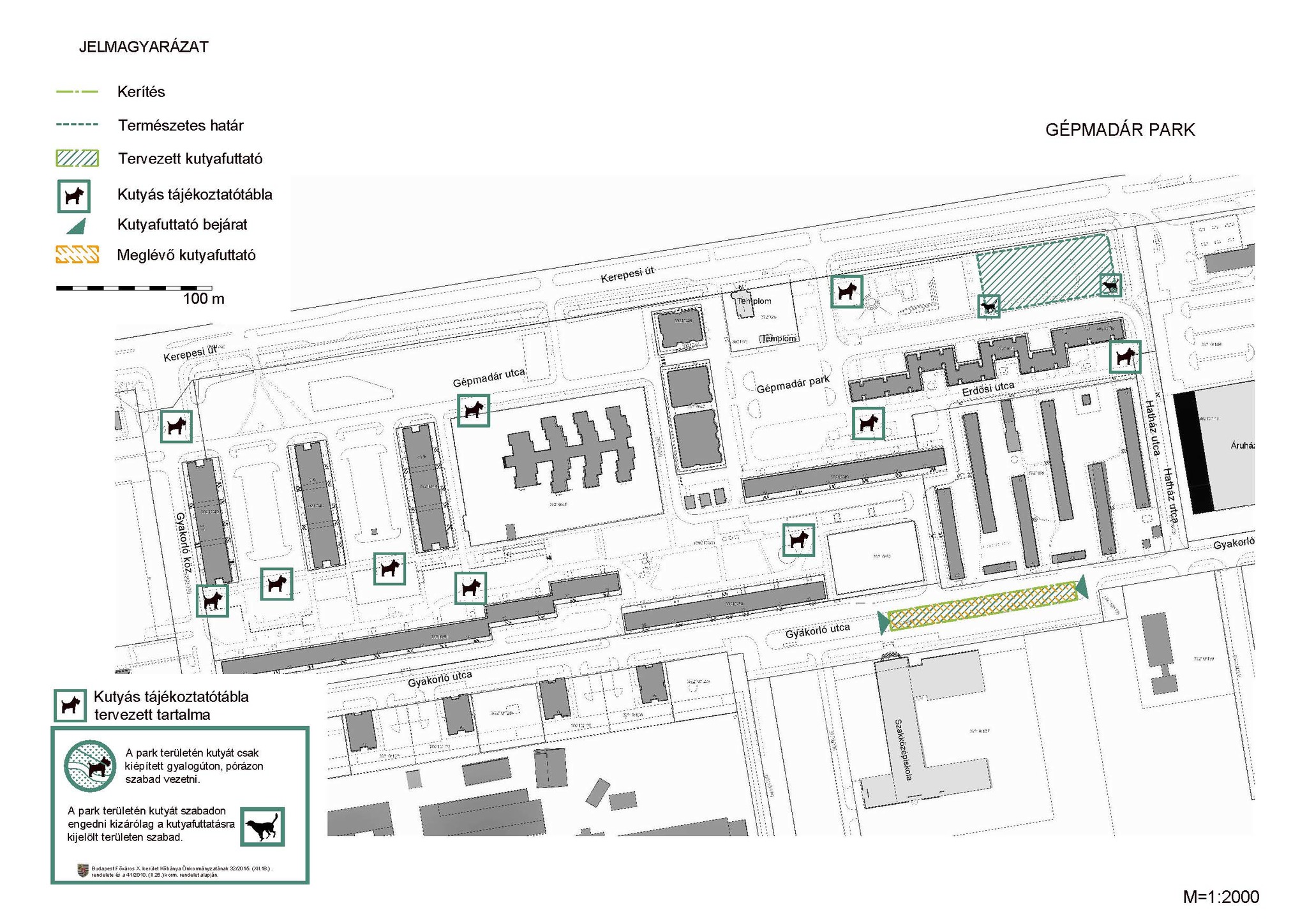 A Gépmadár park területén kialakításra kerülő kutyafuttató területe