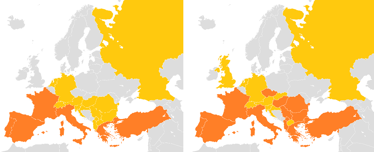 Szívférgesség változása Európában