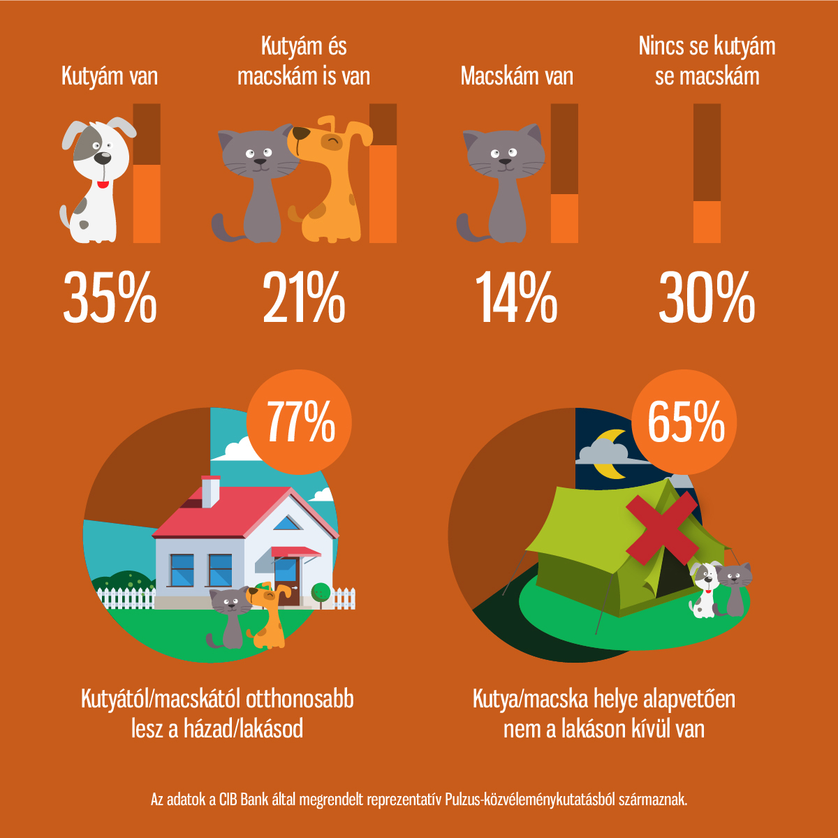 A lakosság 77 százaléka szerint otthonosabb az a ház vagy lakás, amelyben élnek négylábúak is