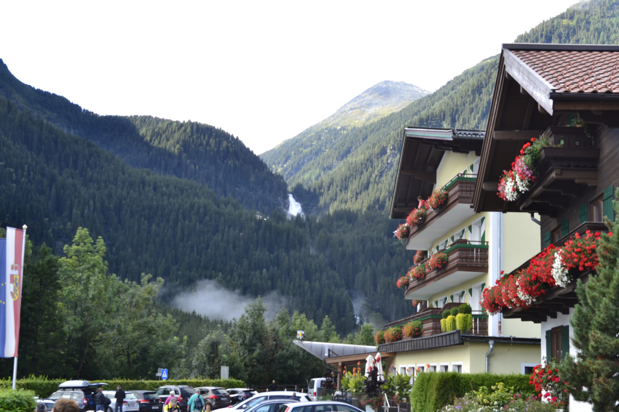 Kutyás kirándulóhely Ausztriában a Krimml vízesés környékén
