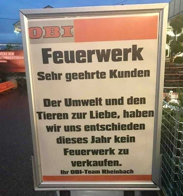 Az OBI egyik németországi áruháza nem árul tűzijátékot