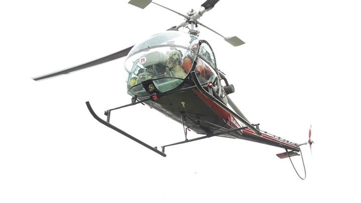 A mentőkutyáknak helikopterre is kell szállnia