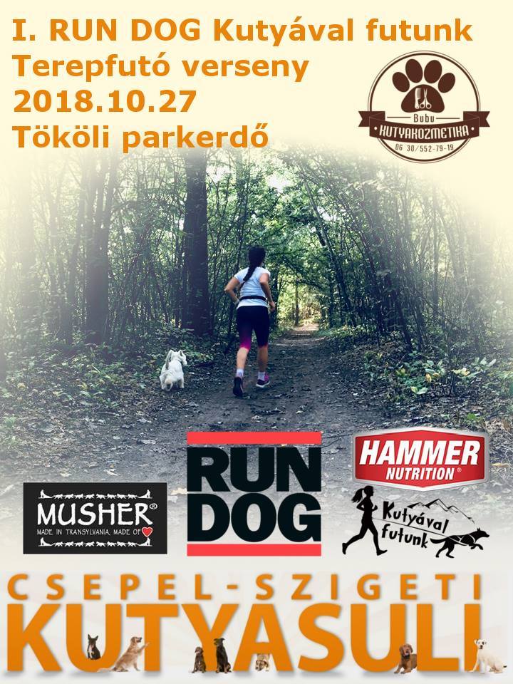 I. Run Dog Kutyával futunk terepfutó verseny plakát I. Run Dog Kutyával futunk terepfutó verseny plakát