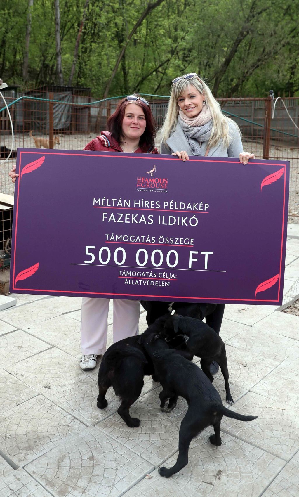 Fazekas Ildikó és Peller Mariann  - a támogatásból felújították a menhelyet