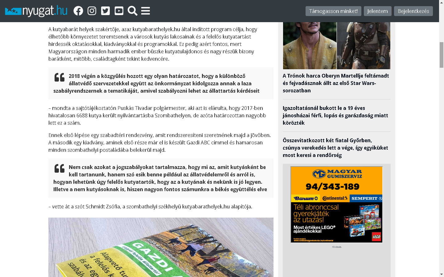 nyugat.hu - Szombathely lehet az ország első hivatalos kutyabarát települése nyugat.hu - Szombathely lehet az ország első hivatalos kutyabarát települése