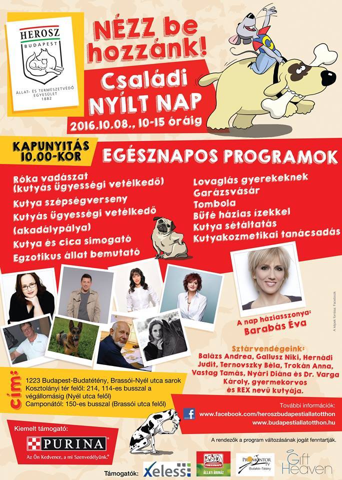 HEROSZ Állatok Világnapja program HEROSZ Állatok Világnapja program