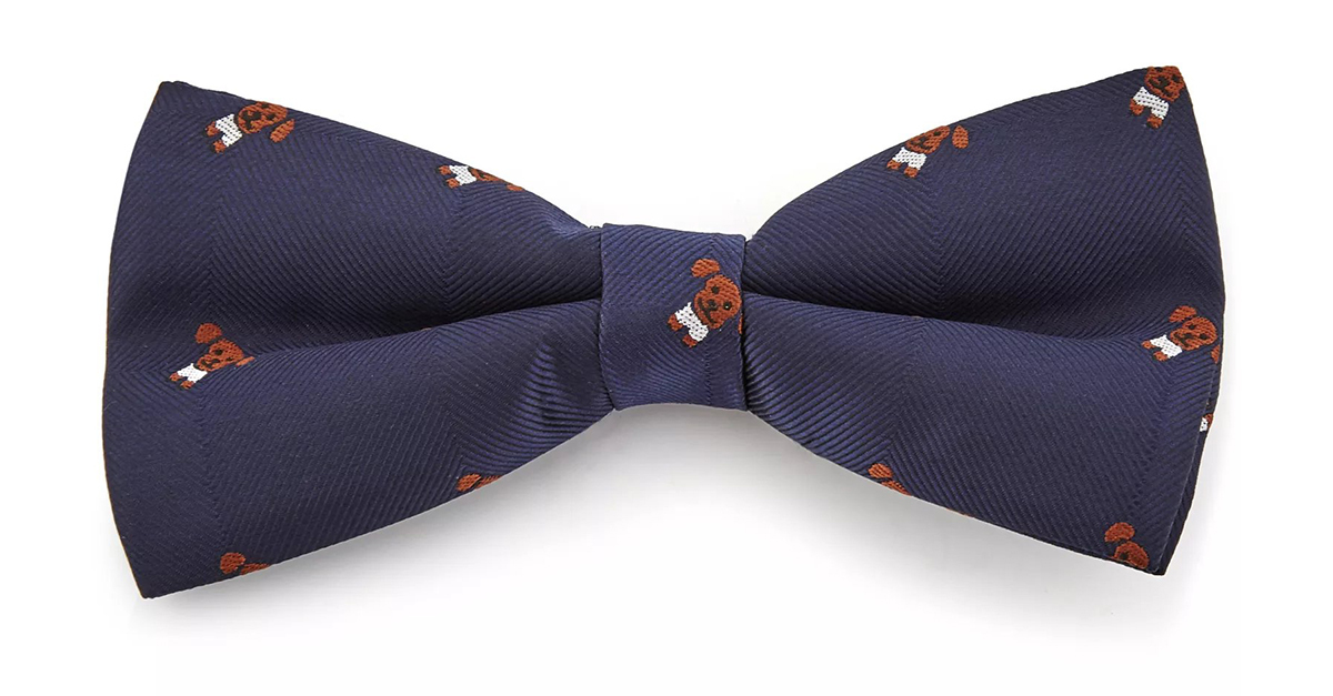 Csokornyakkendő - természetesen kutyás mintával a kutyabarátoknak