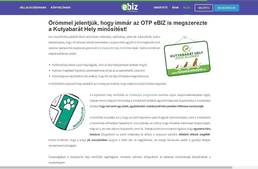 OTP eBIZ - Kutyabarát iroda lettünk OTP eBIZ - Kutyabarát iroda lettünk